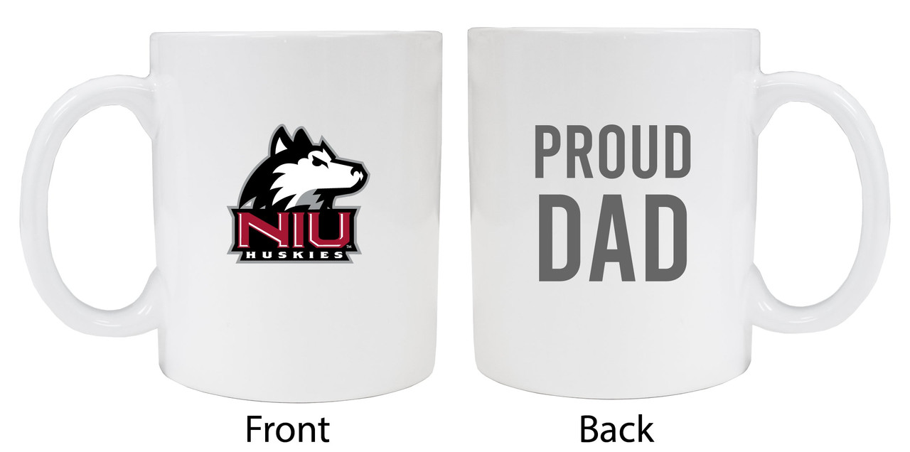 Northern Illinois HuskiesProud Dad White Ceramic Coffee Mug (White).