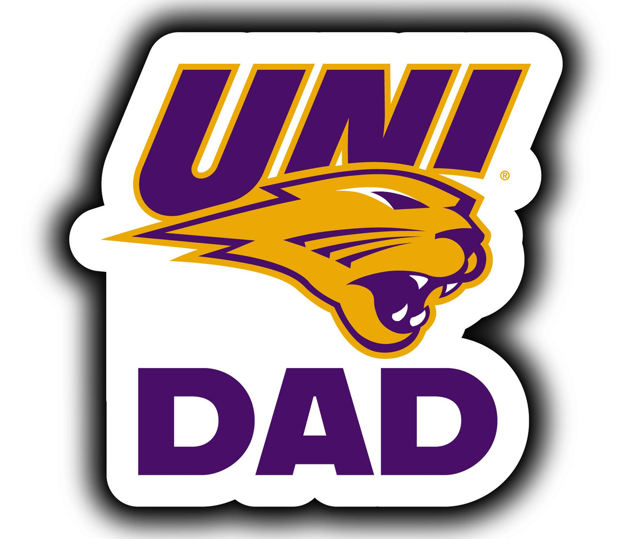 Northern Iowa Panthers 4-Inch Proud Dad Die Cut Decal