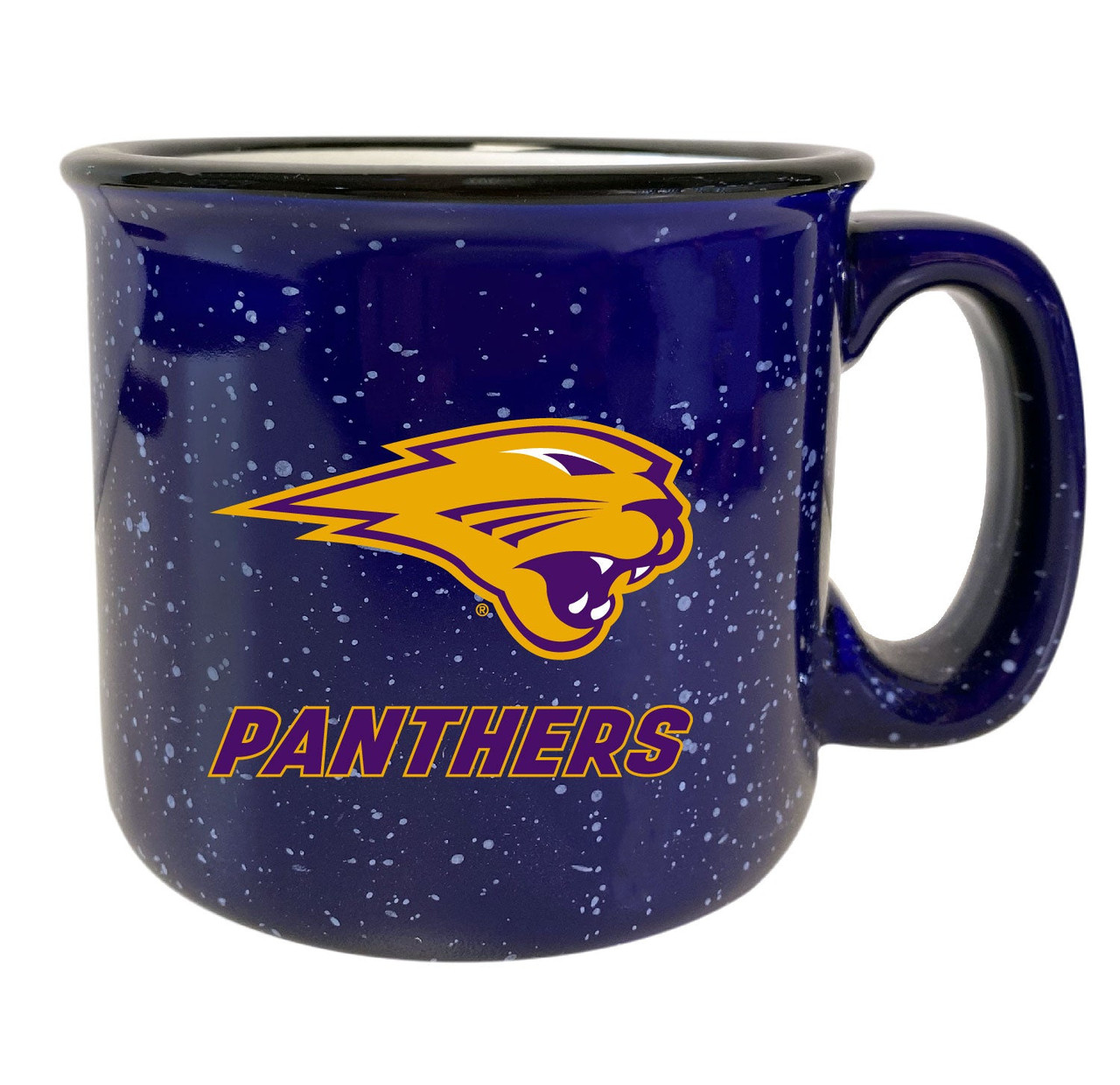 Northern Iowa Panthers 8 oz Speckled Ceramic Camper Coffee Mug (Navy).