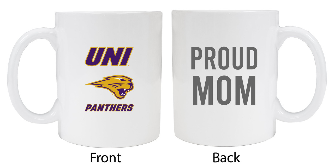 Northern Iowa Panthers Proud Mom White Ceramic Coffee Mug (White).