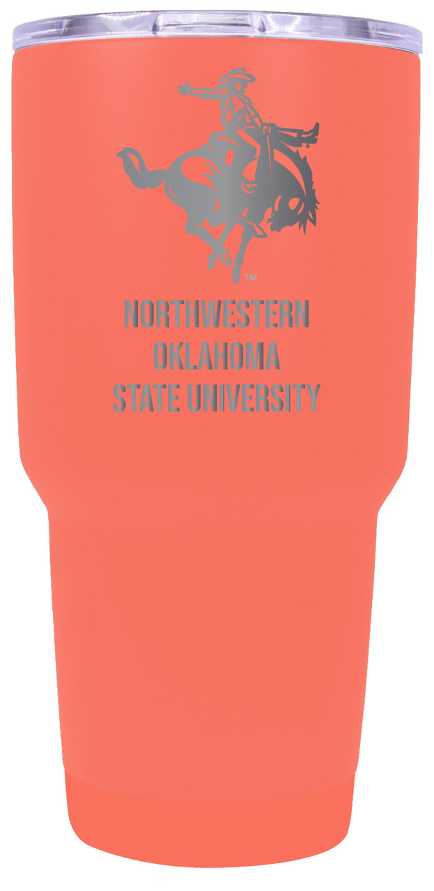 Northwestern Oklahoma State University 24 oz Insulated Tumbler Etched - Coral