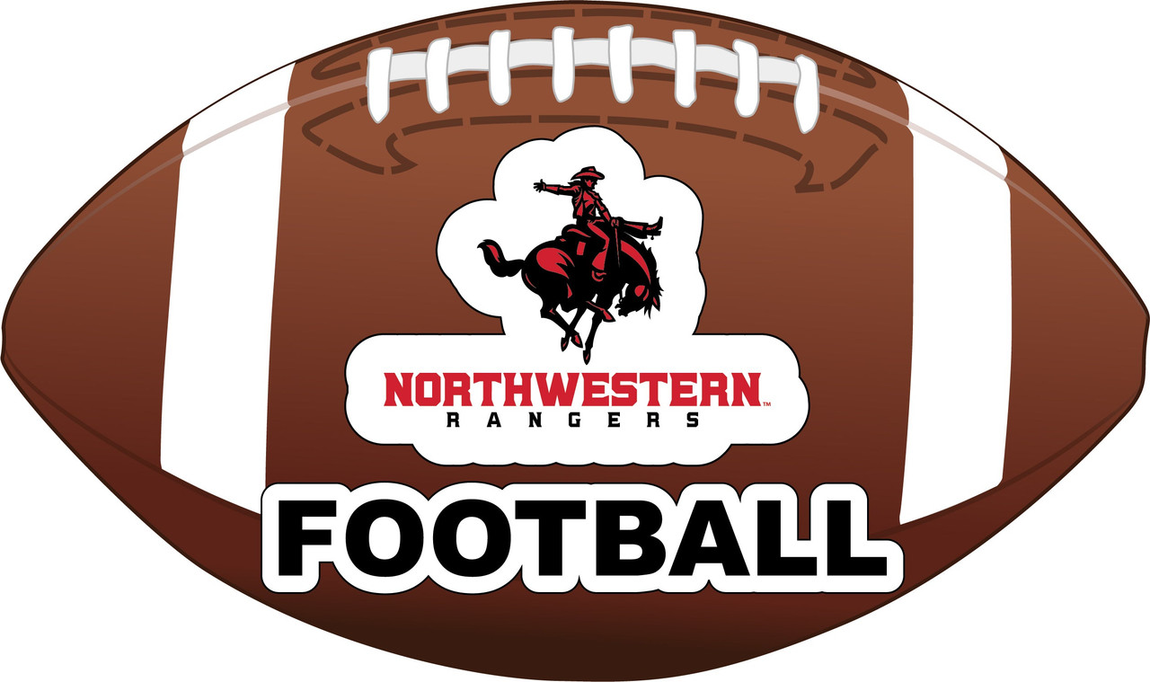 Northwestern Oklahoma State University 4-Inch Round Football Vinyl Decal Sticker