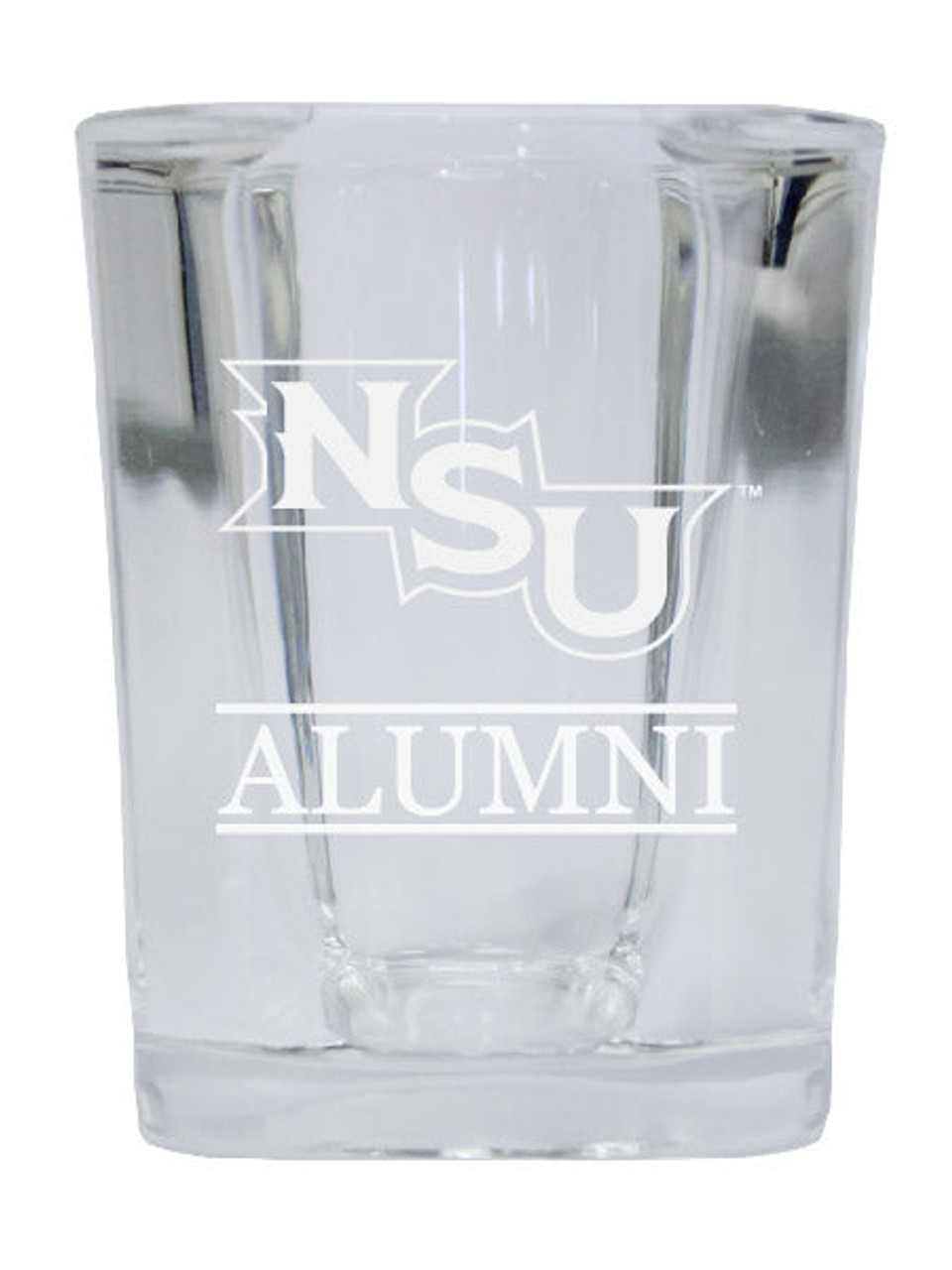 Northwestern State Demons College Alumni 2 Ounce Square Shot Glass laser etched