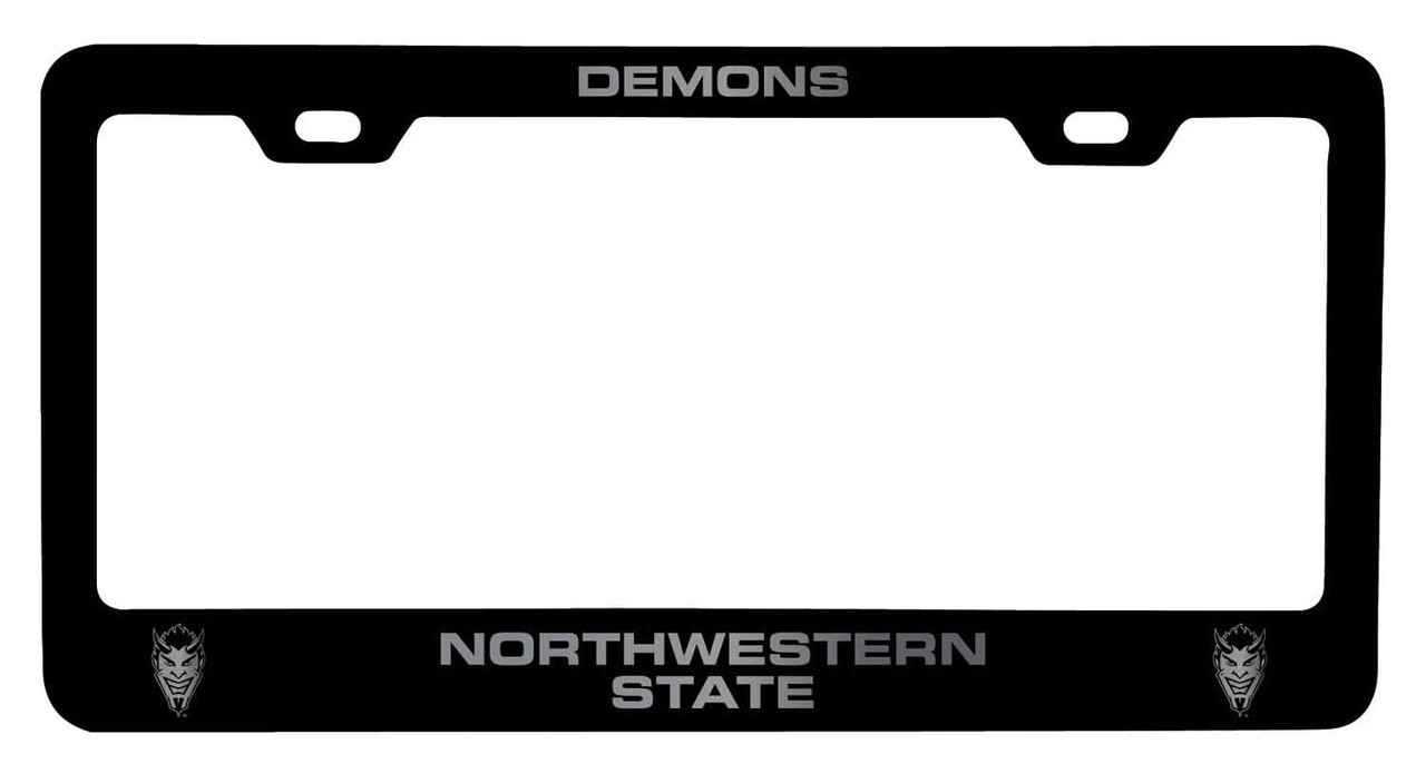 Northwestern State Demons Laser Engraved Metal License Plate Frame Choose Your Color