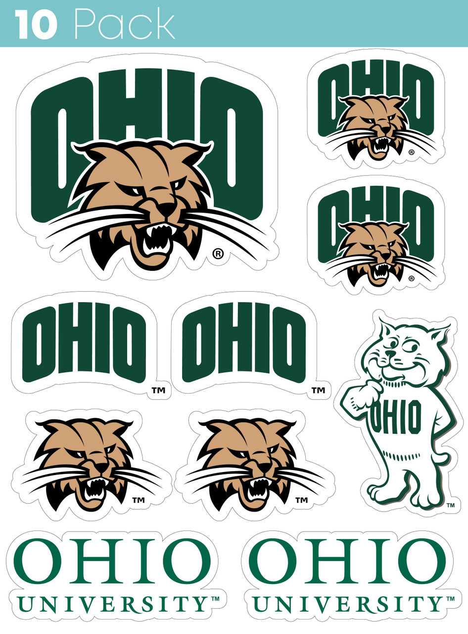 Ohio University 10 Pack Collegiate Vinyl Decal Sticker