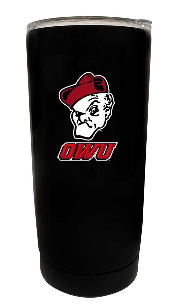 Ohio Wesleyan University 16 oz Choose Your Color Insulated Stainless Steel Tumbler Glossy brushed finish