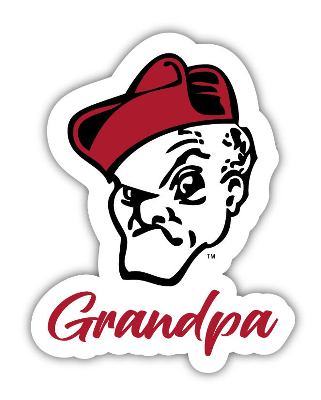 Ohio Wesleyan University 4 Inch Proud Grandpa Die Cut Decal