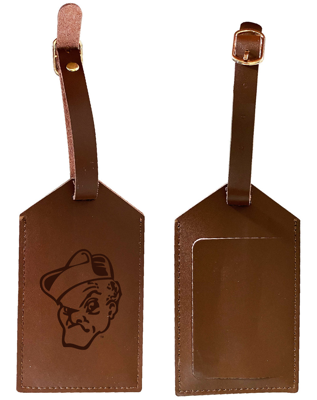 Ohio Wesleyan University Leather Luggage Tag Engraved