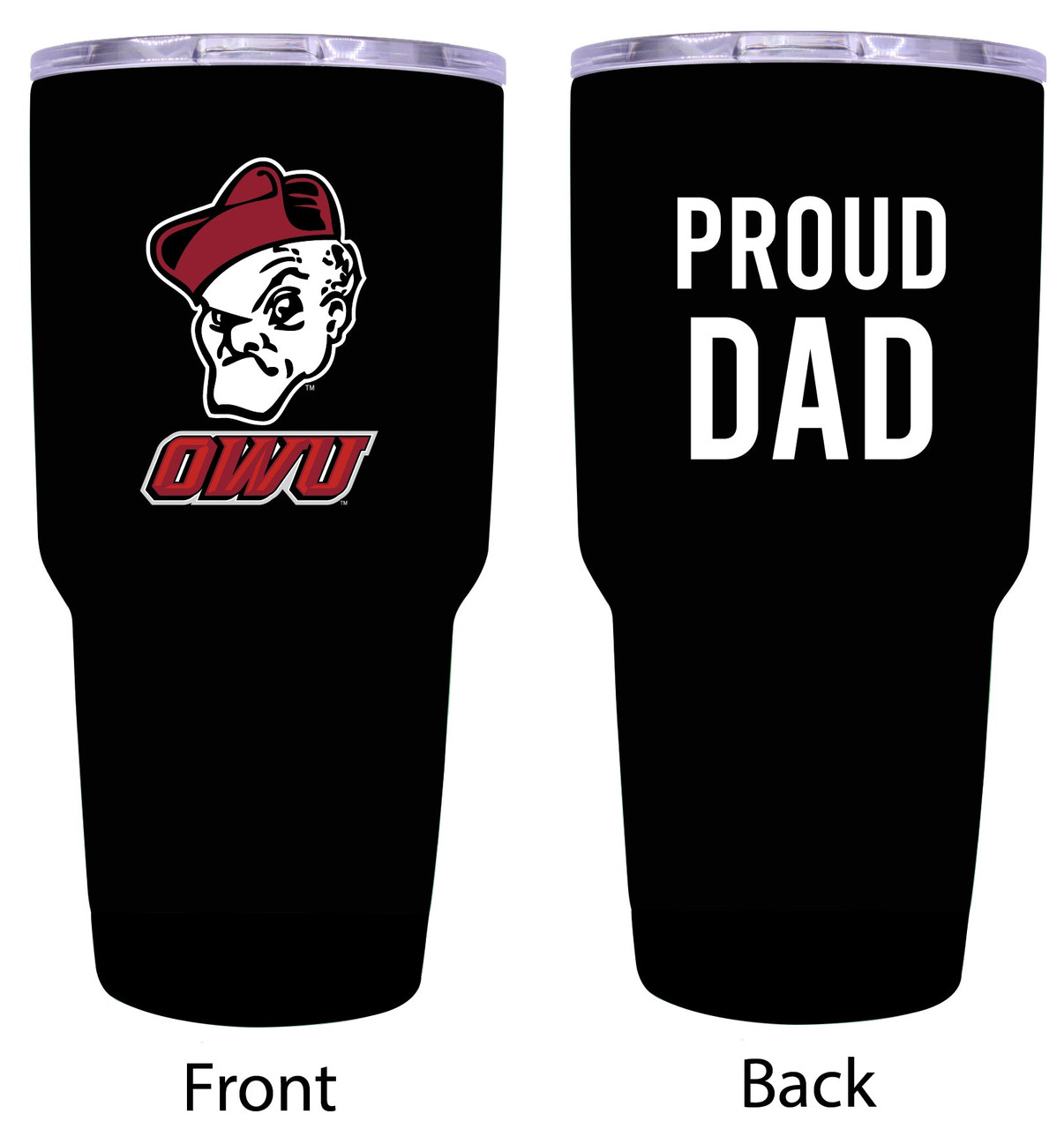 Ohio Wesleyan University Proud Dad 24 oz Insulated Stainless Steel Tumblers Choose Your Color.