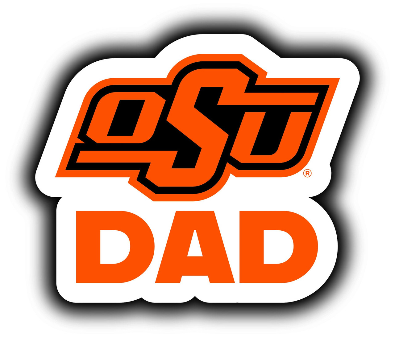 Oklahoma State Cowboys 4-Inch Proud Dad Die Cut Decal