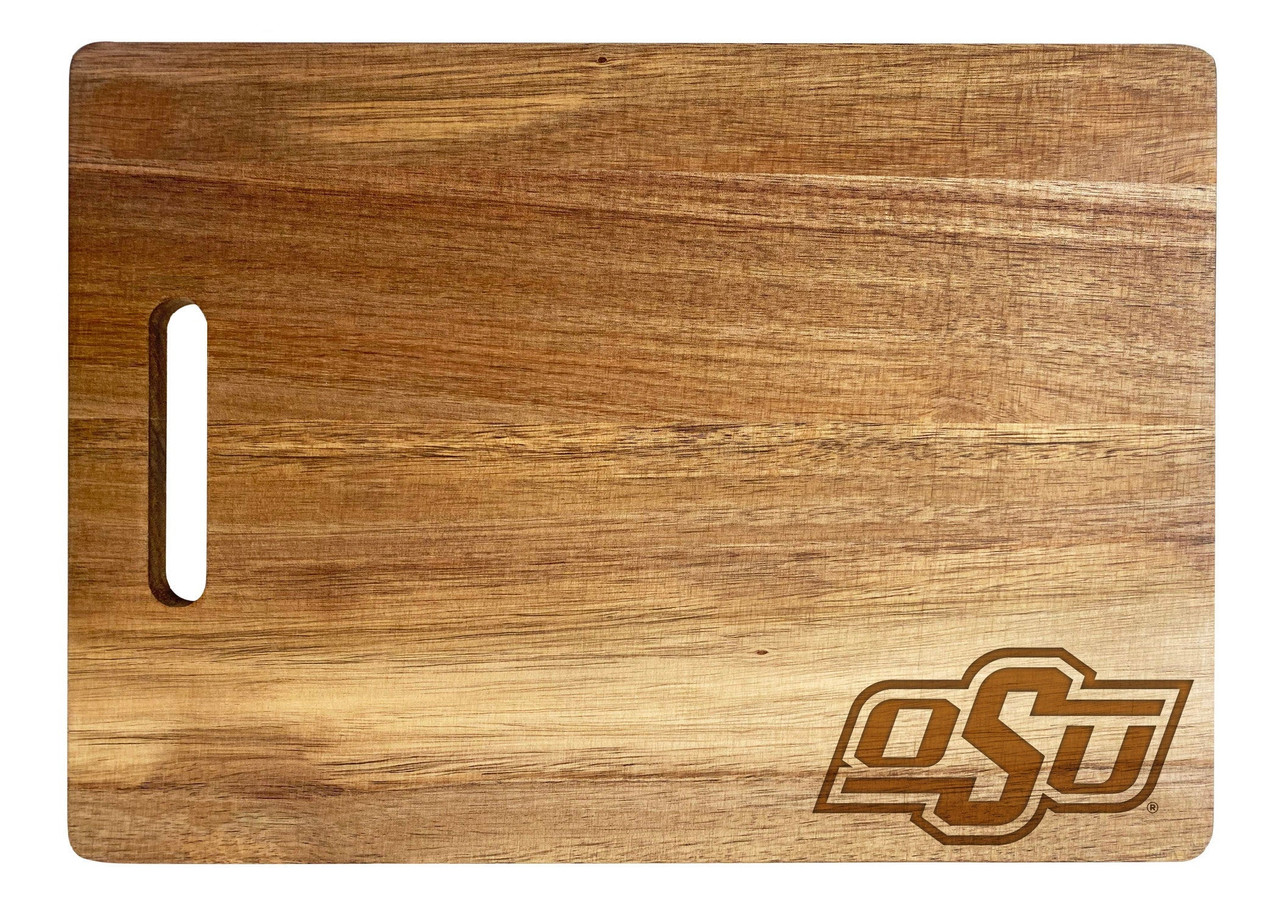 Oklahoma State Cowboys Engraved Wooden Cutting Board 10" x 14" Acacia Wood
