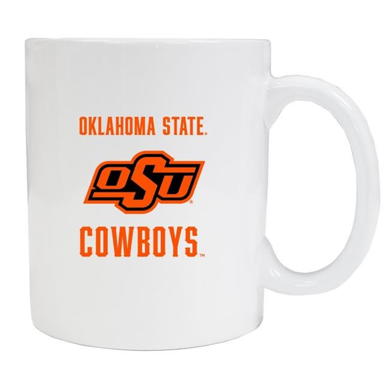 Oklahoma State Cowboys White Ceramic Mug 2-Pack (White).