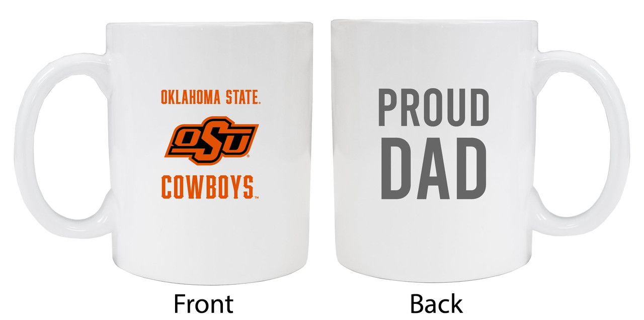 Oklahoma State CowboysProud Dad White Ceramic Coffee Mug (White).