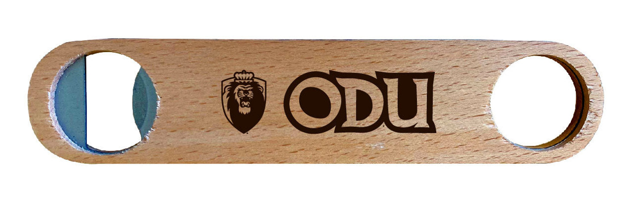 Old Dominion Monarchs Laser Etched Wooden Bottle Opener College Logo Design