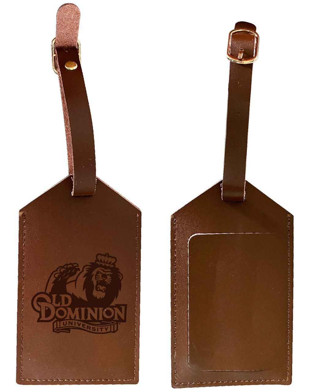 Old Dominion Monarchs Leather Luggage Tag Engraved
