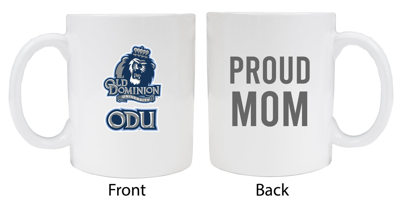 Old Dominion Monarchs Proud Mom White Ceramic Coffee Mug 2-Pack (White).