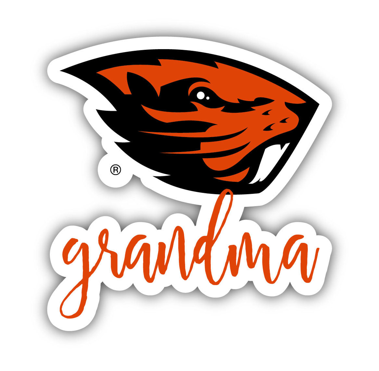 Oregon State Beavers 4 Inch Proud Grand Mom Die Cut Decal