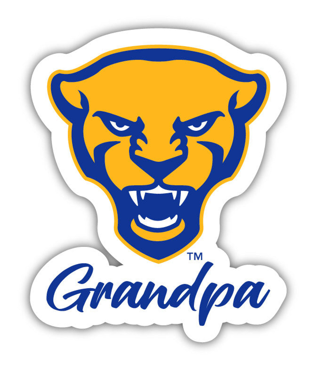 Pittsburgh Panthers 4 Inch Proud Grandpa Die Cut Decal