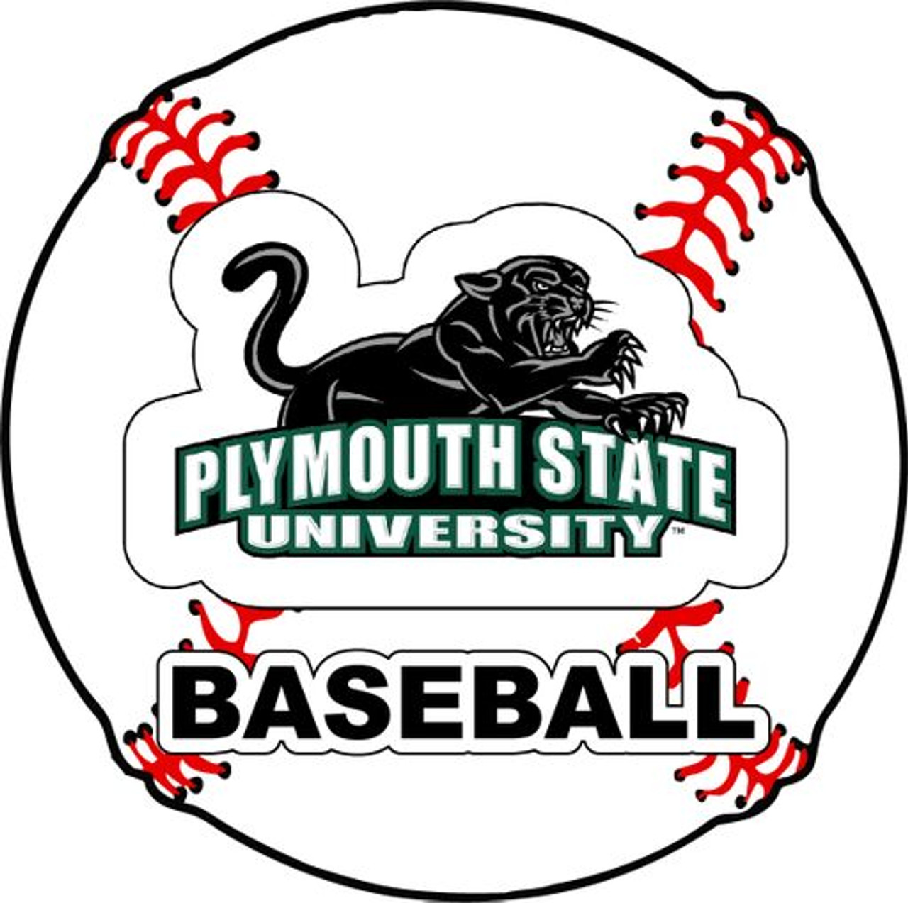 Plymouth State University 4-Inch Round Baseball Vinyl Decal Sticker