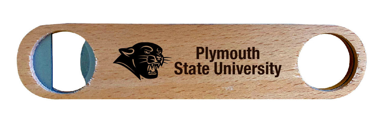 Plymouth State University Laser Etched Wooden Bottle Opener College Logo Design