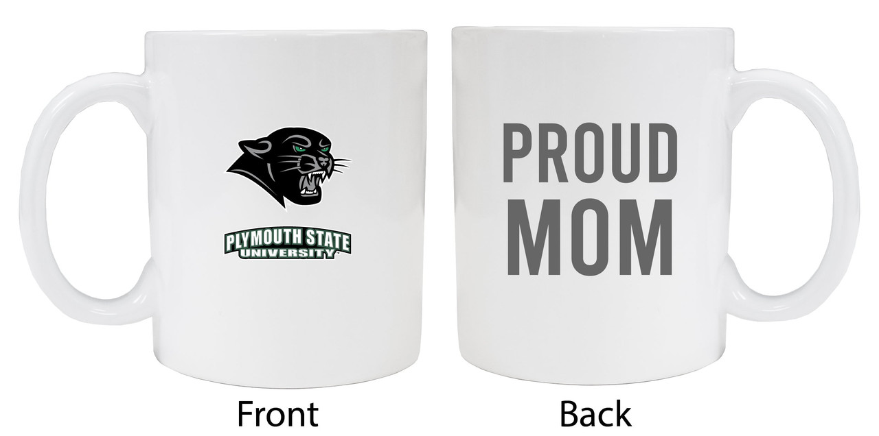 Plymouth State University Proud Mom White Ceramic Coffee Mug 2-Pack (White).