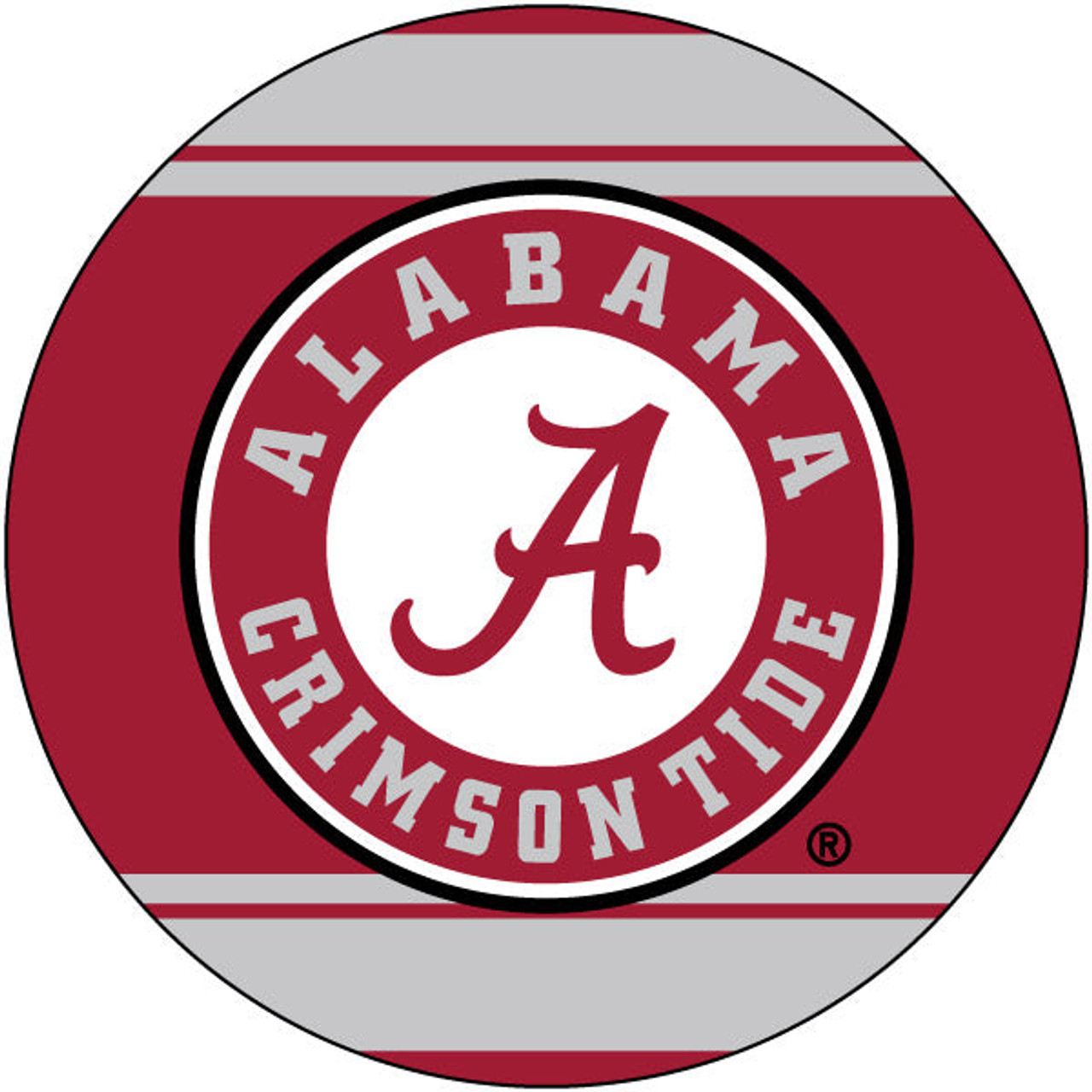 R and R Imports, Inc Alabama Crimson Tide Collegiate 4 Inch Round Trendy Polka Dot Magnet