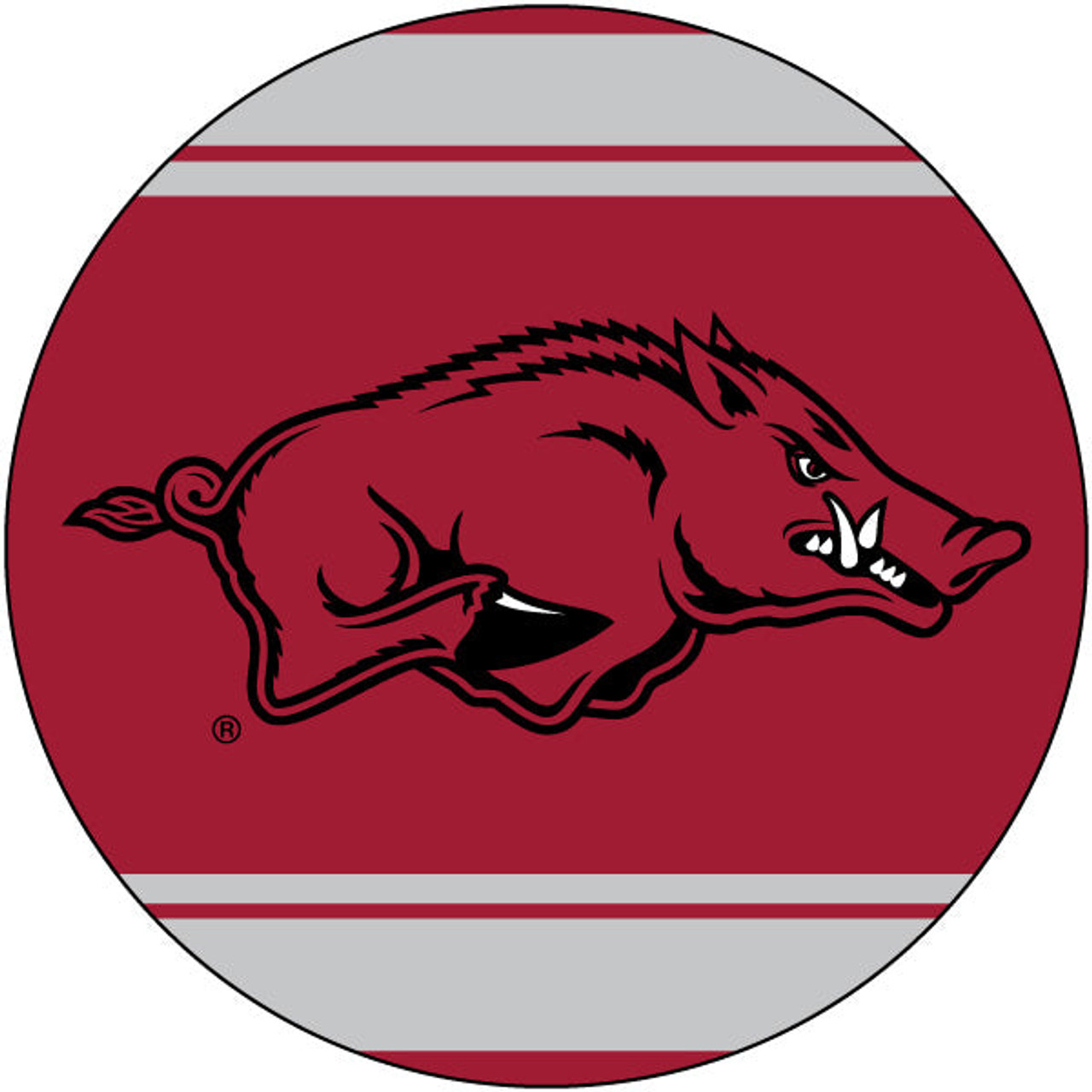 Arkansas Razorbacks Collegiate 4 Inch Round Trendy Polka Dot Magnet