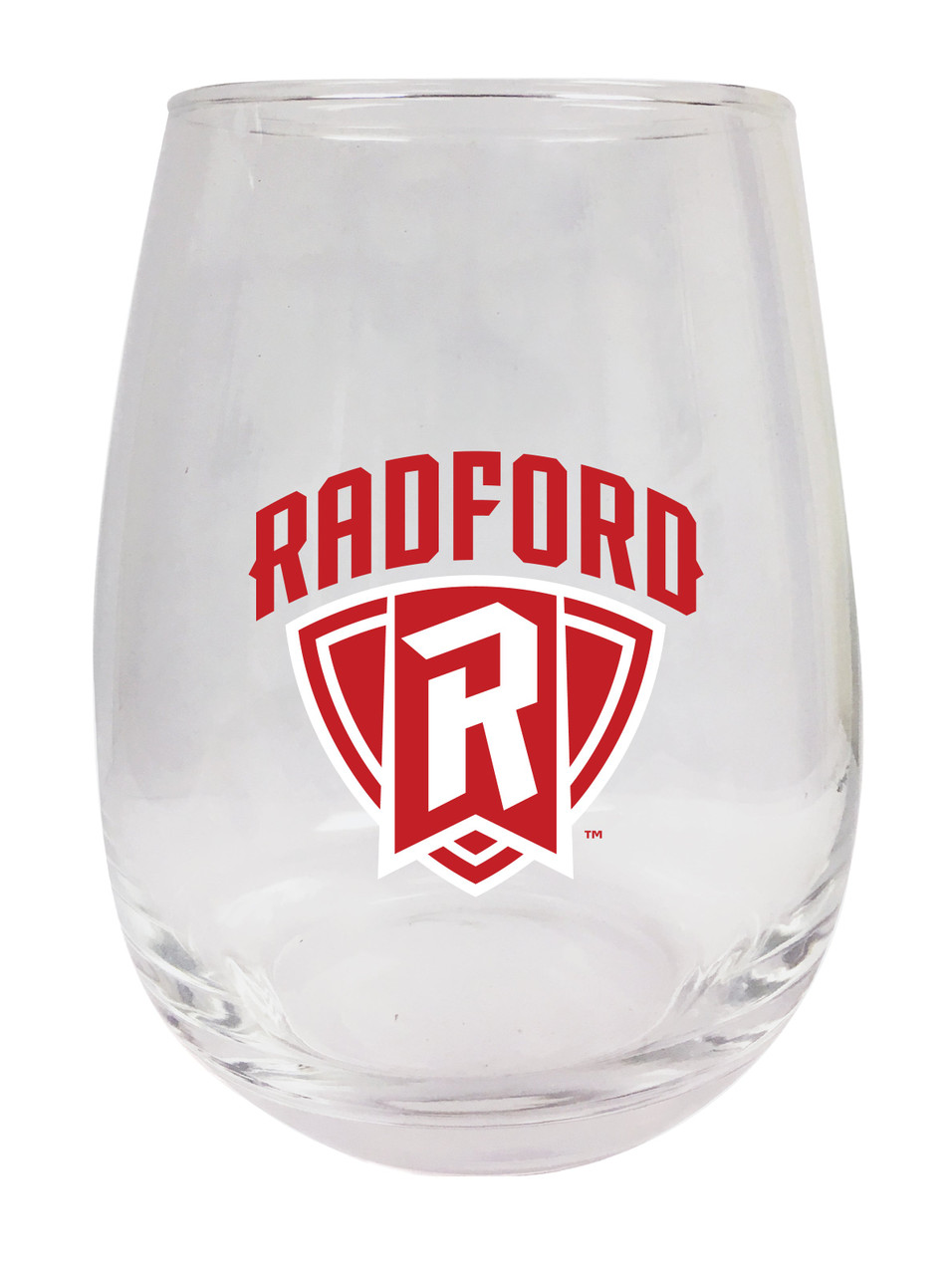 Radford University 9 oz Stemless Wine Glass