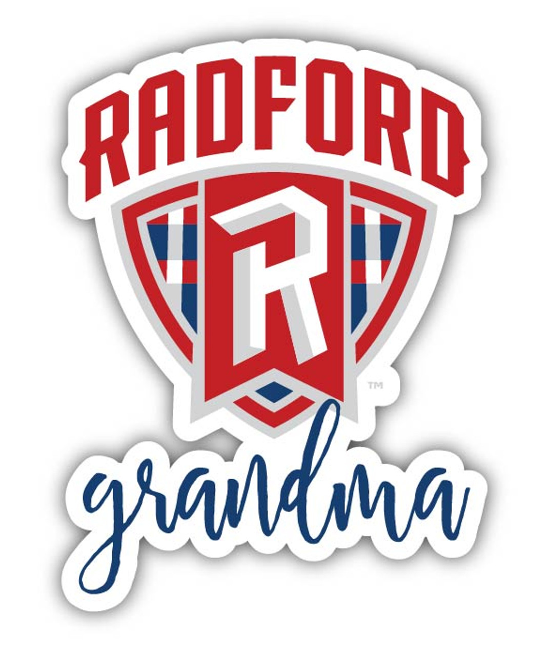 Radford University Highlanders 4 Inch Proud Grand Mom Die Cut Decal