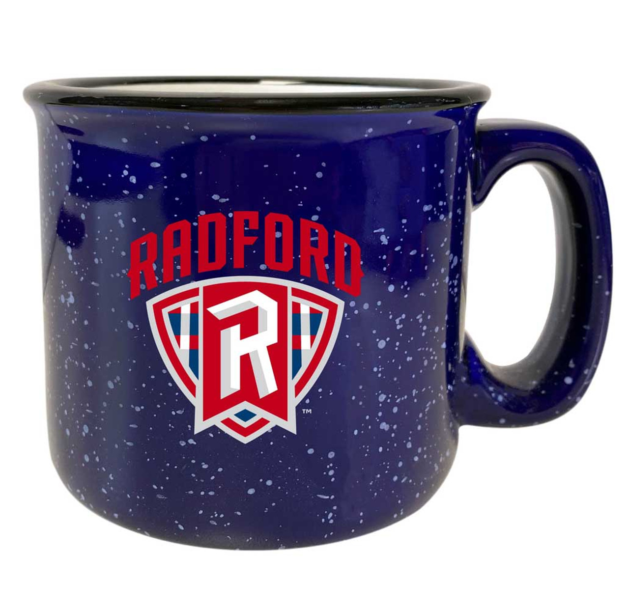 Radford University Highlanders Speckled Ceramic Camper Coffee Mug (Choose Your Color).