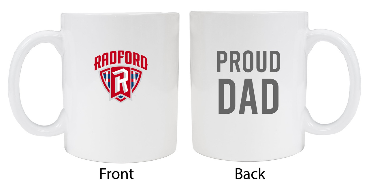 Radford University HighlandersProud Dad White Ceramic Coffee Mug (White).