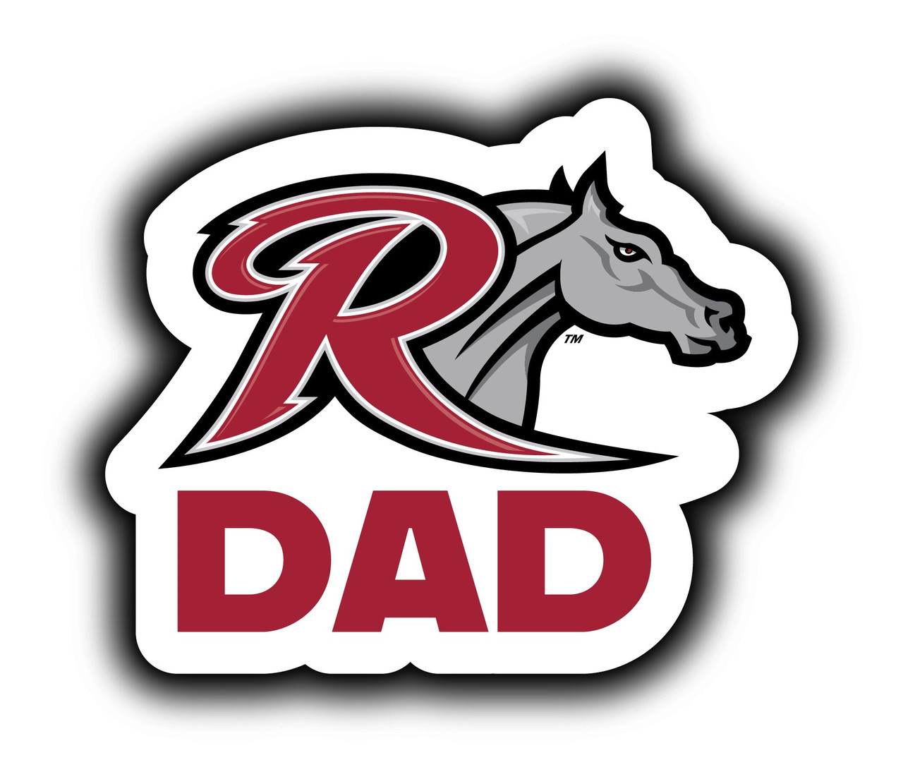 Rider University Broncs 4-Inch Proud Dad Die Cut Decal