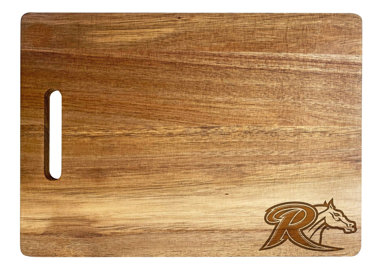 Rider University Broncs Engraved Wooden Cutting Board 10" x 14" Acacia Wood