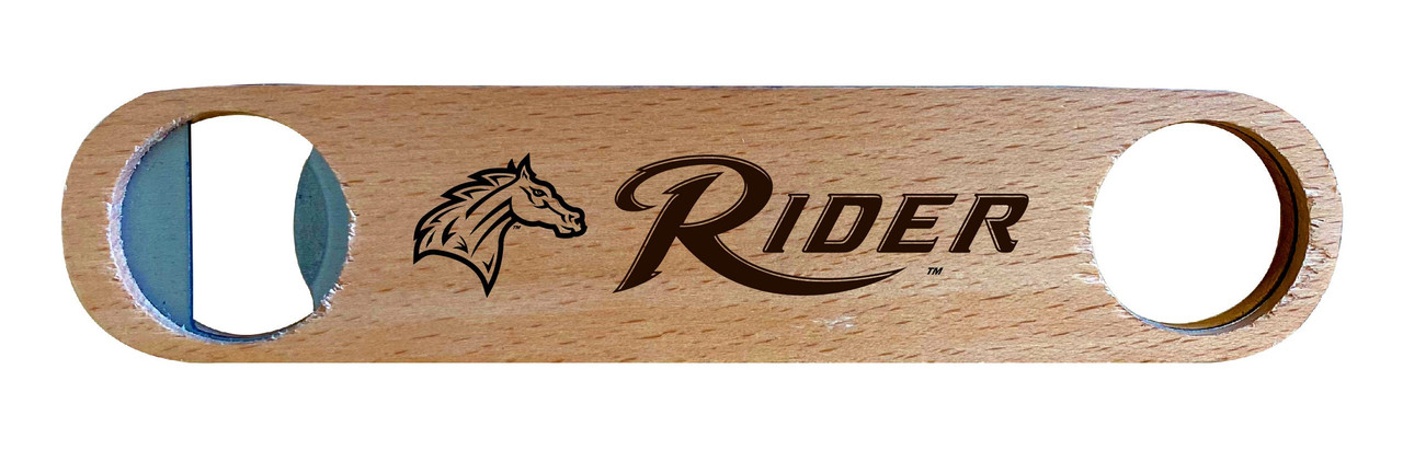 Rider University Broncs Laser Etched Wooden Bottle Opener College Logo Design