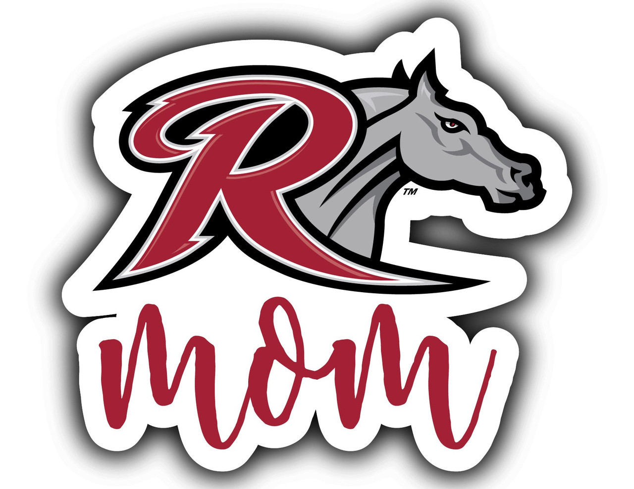 Rider University Broncs Proud Mom 4-Inch Die Cut Decal