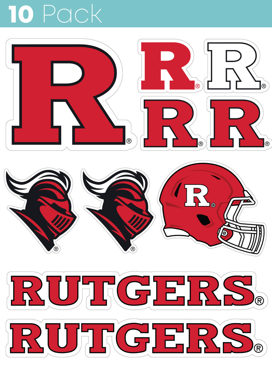 Rutgers Scarlet Knights 10 Pack Collegiate Vinyl Decal Sticker