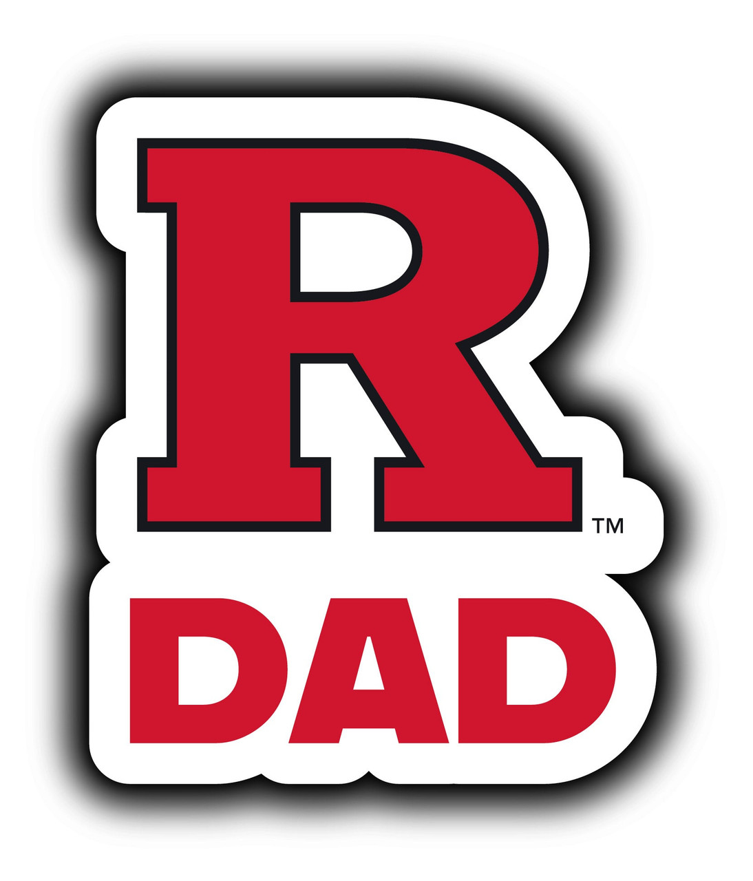 Rutgers Scarlet Knights 4-Inch Proud Dad Die Cut Decal