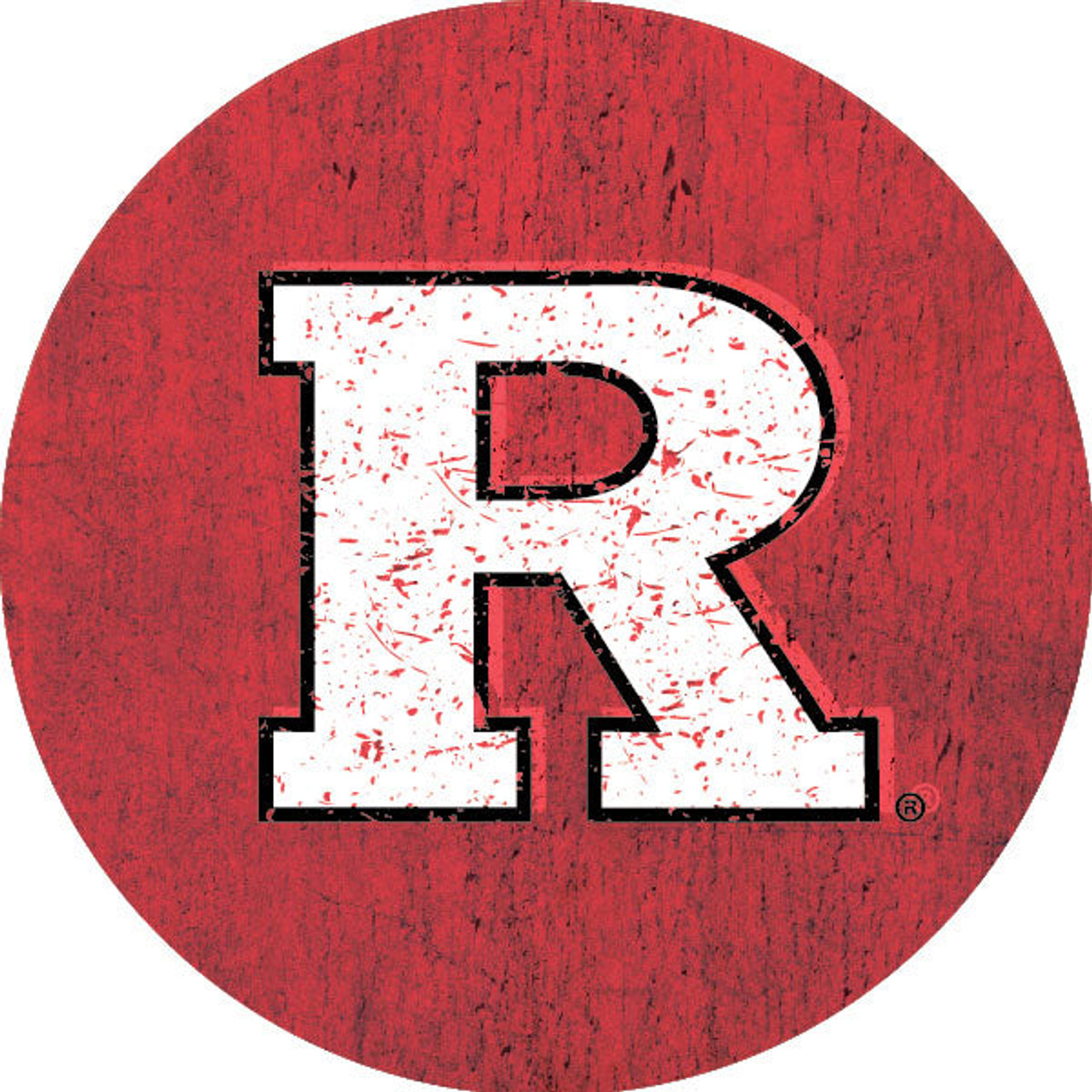 Rutgers Scarlet Knights Distressed Wood Grain 4" Round Magnet