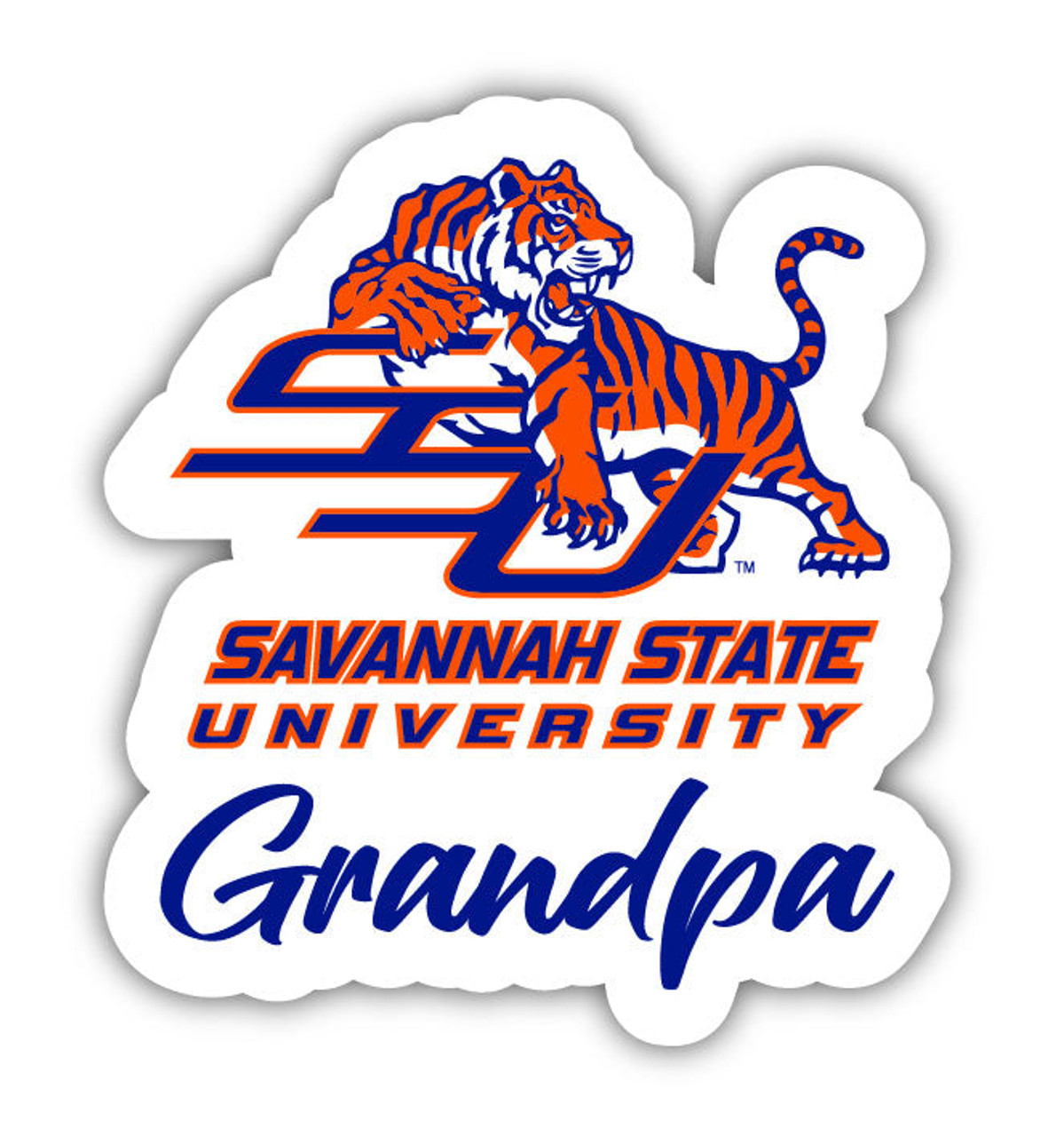 Savannah State University 4 Inch Proud Grandpa Die Cut Decal