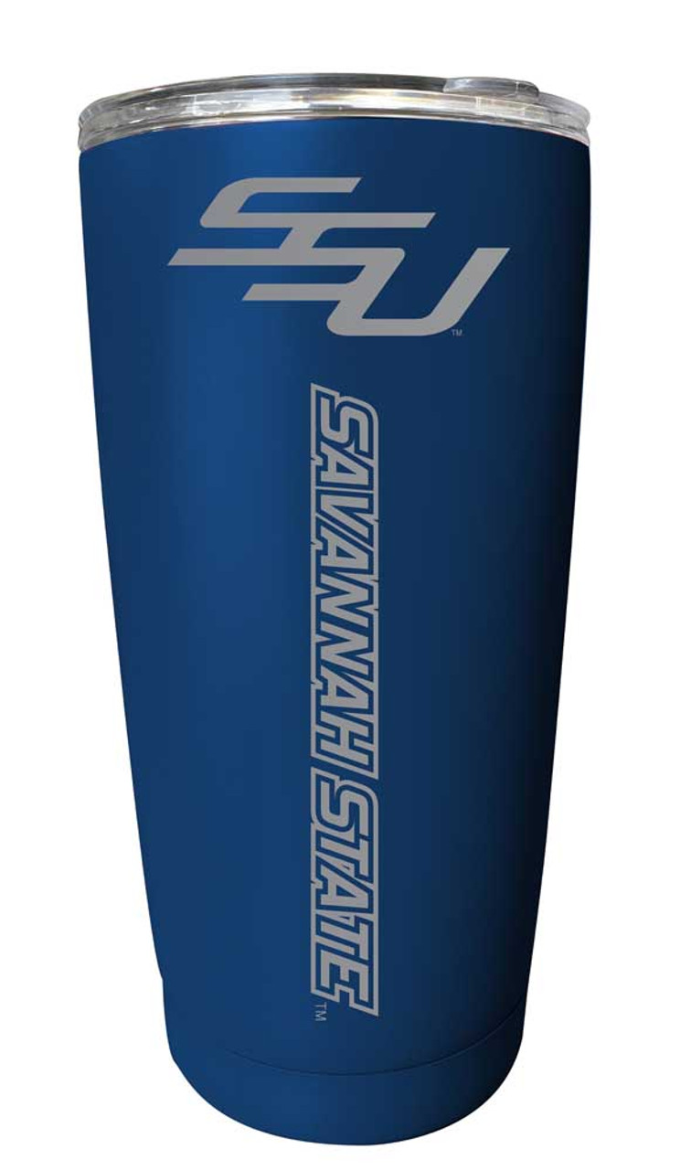 Savannah State University Etched 16 oz Stainless Steel Tumbler (Choose Your Color)