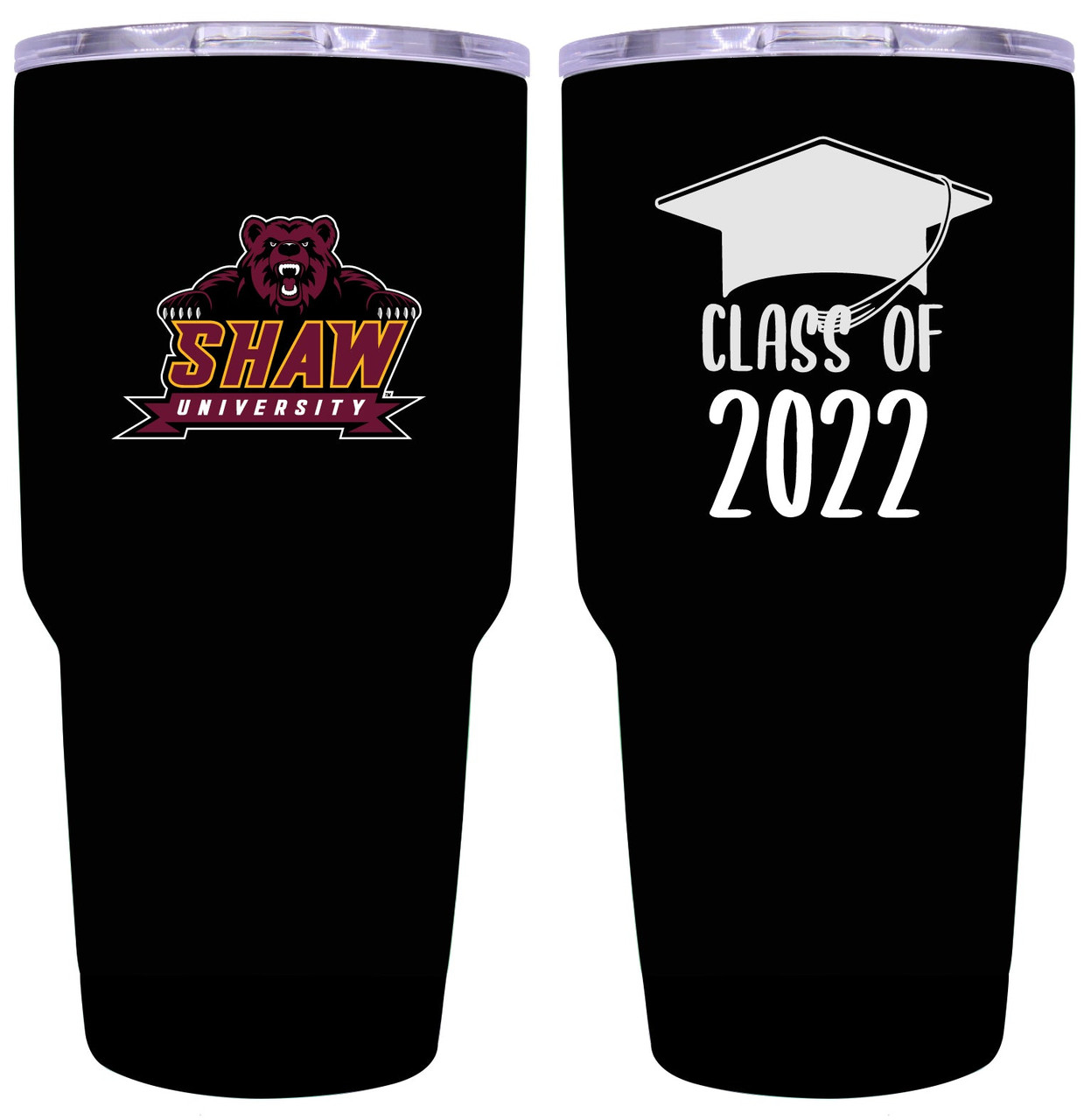 Shaw Univeristy Bears 24 OZ Insulated Stainless Steel Tumbler Black