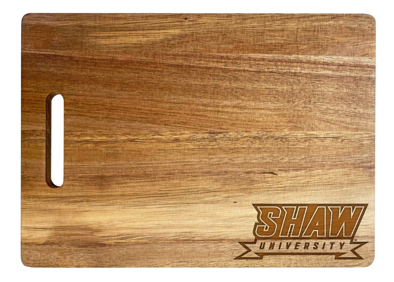 Shaw University Bears Engraved Wooden Cutting Board 10" x 14" Acacia Wood