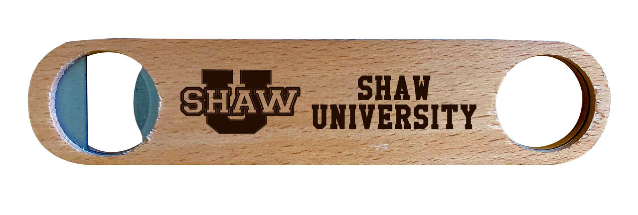 Shaw University Bears Laser Etched Wooden Bottle Opener College Logo Design