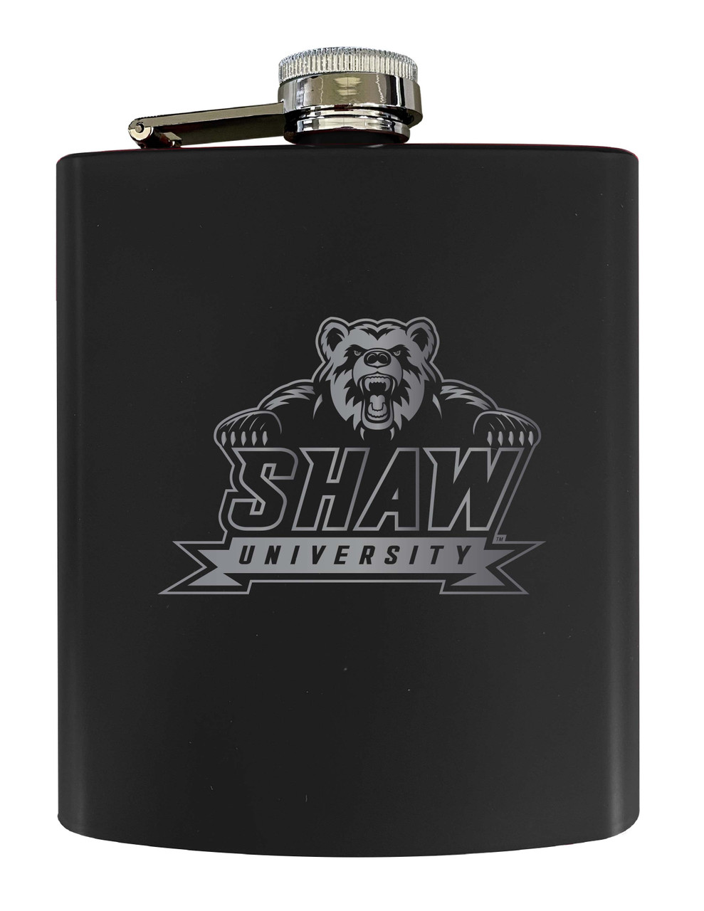 Shaw University Bears Matte Finish Stainless Steel 7 oz Flask