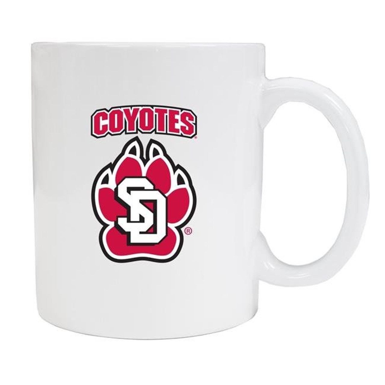 South Dakota Coyotes White Ceramic Mug 2-Pack (White).