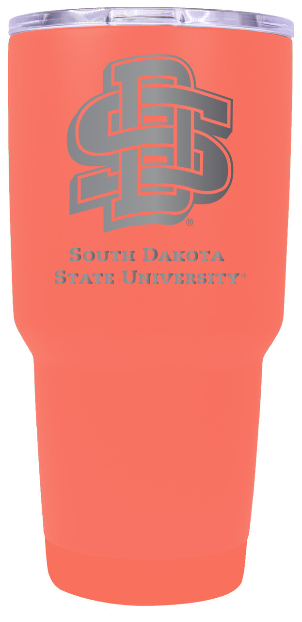 South Dakota State Jackrabbits 24 oz Insulated Tumbler Etched - Coral