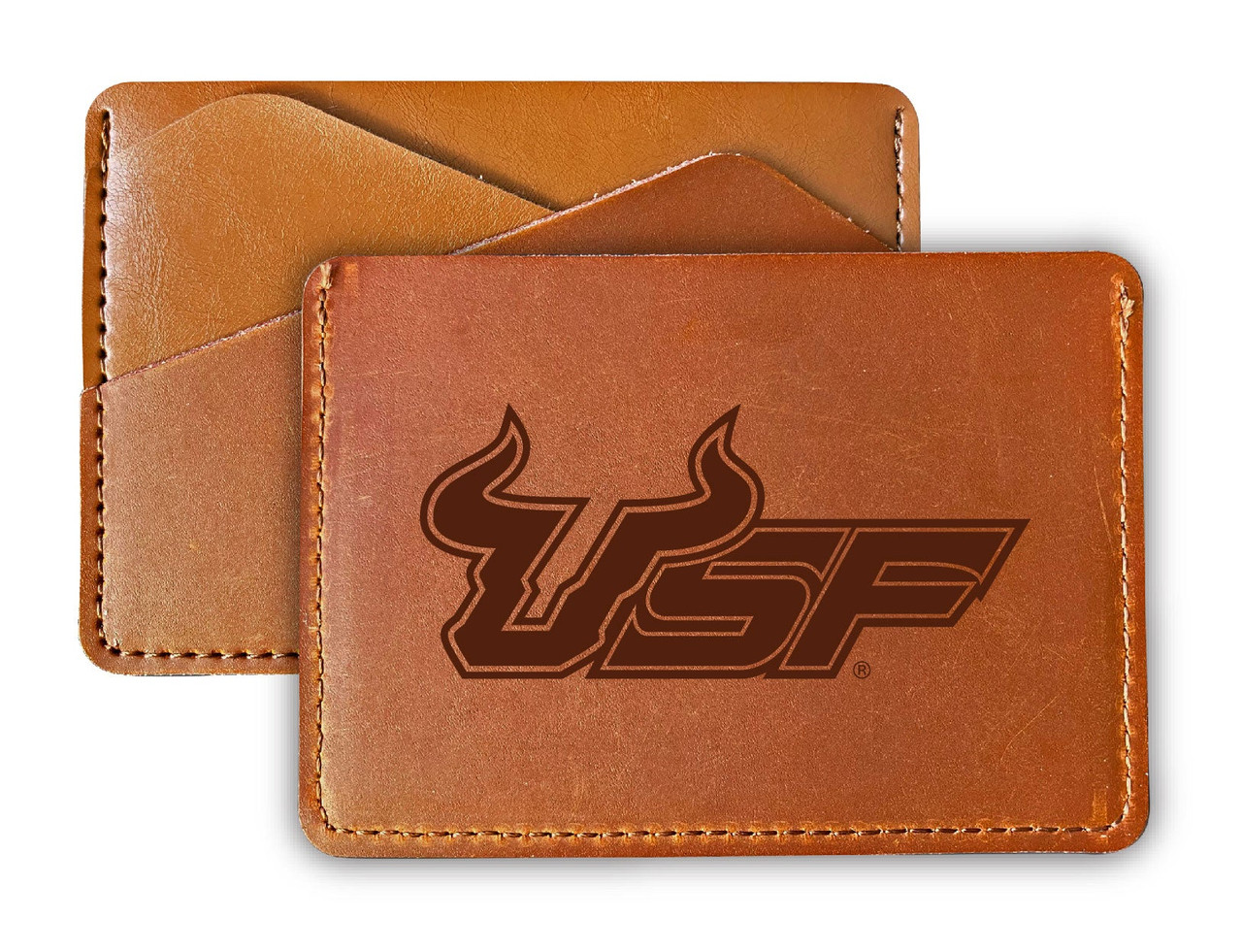 South Florida Bulls College Leather Card Holder Wallet