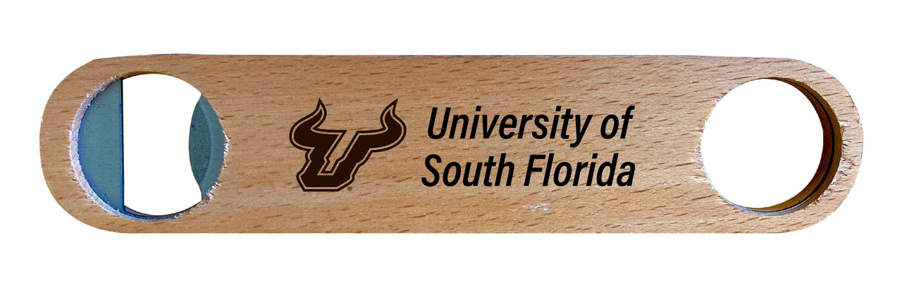 South Florida Bulls Laser Etched Wooden Bottle Opener College Logo Design