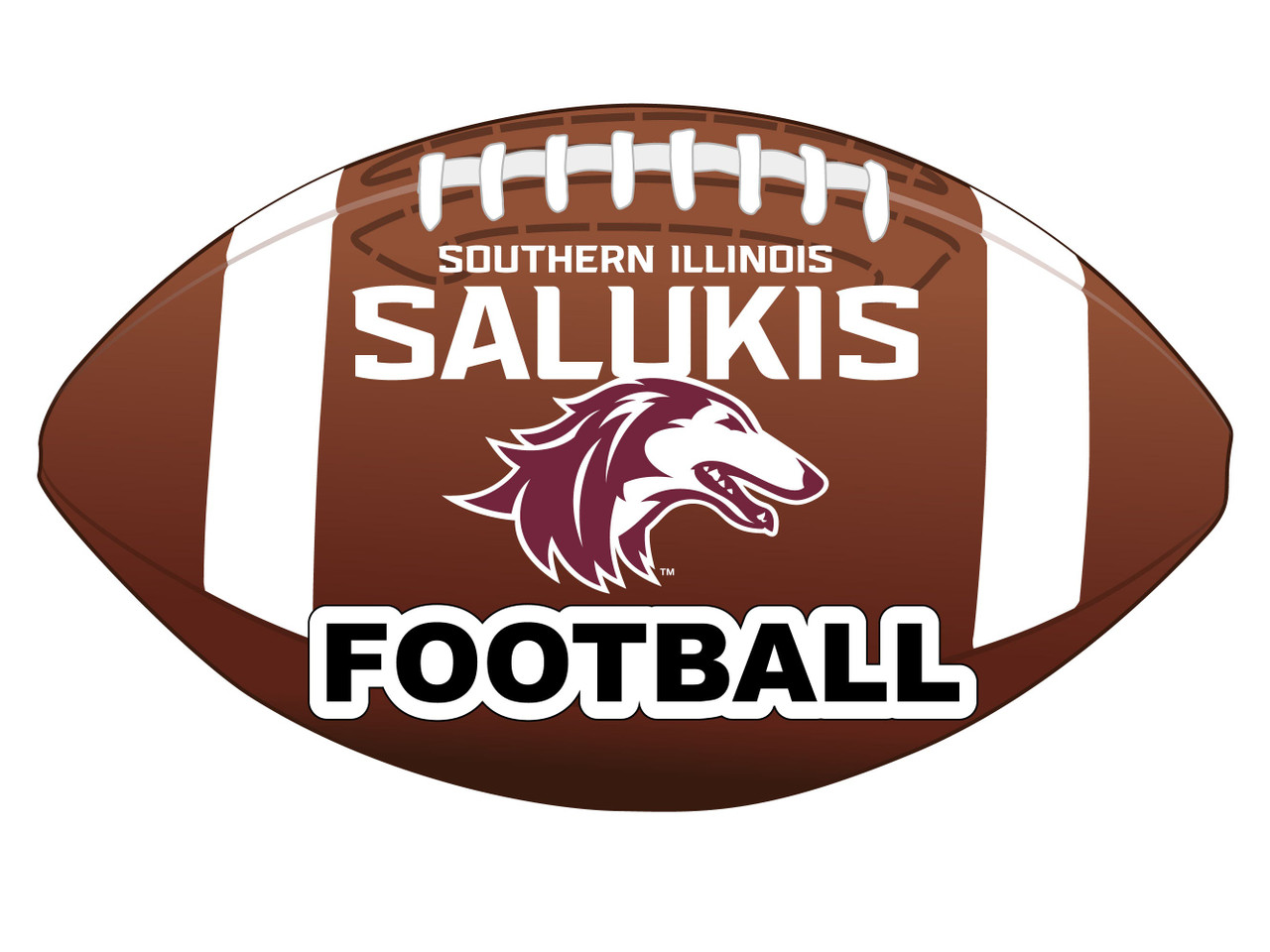 Southern Illinois Salukis 4-Inch NCAA Football Vinyl Decal Sticker