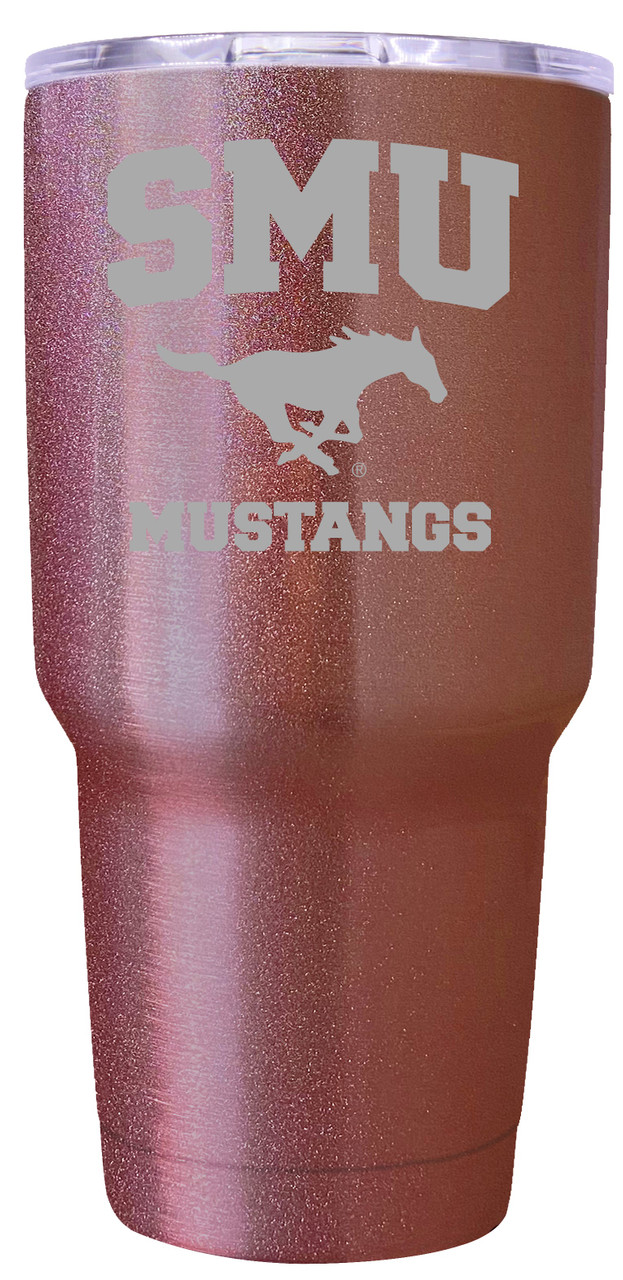 Southern Methodist University 24 oz Insulated Tumbler Etched - Rose Gold